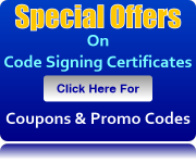 Code Signing Certificates 
Promotion Codes