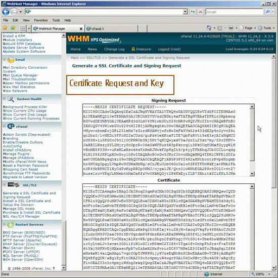 cPanel WHM - Generate a CSR #3