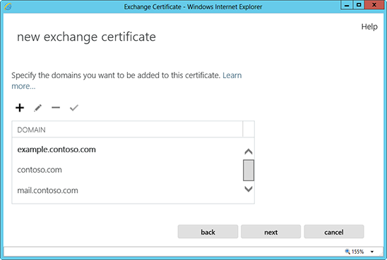 Microsoft Exchange 2013 CSR Creation Step 8