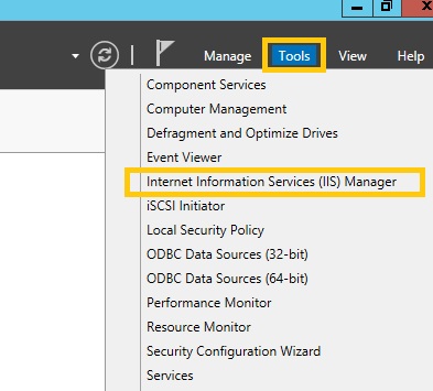 Microsoft IIS 8 CSR Creation Step 1