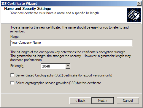 Certificate Signing Request (CSR) For Microsoft Outlook Web Access - 4