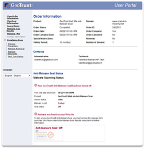 Geotrust Anti-Malware Website Scan Failed