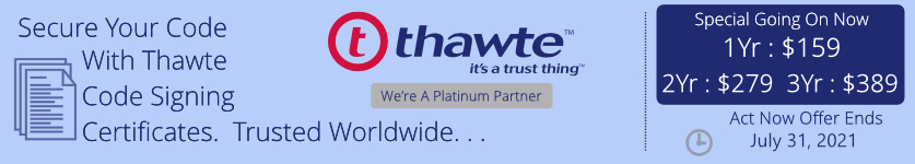 Save Money On Thawte Code Signing Certificates